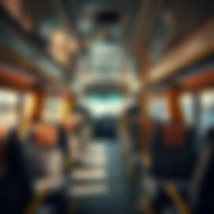 Interior of a comfortable bus with spacious seating for travelers