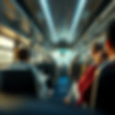 Passengers enjoying onboard amenities during the journey