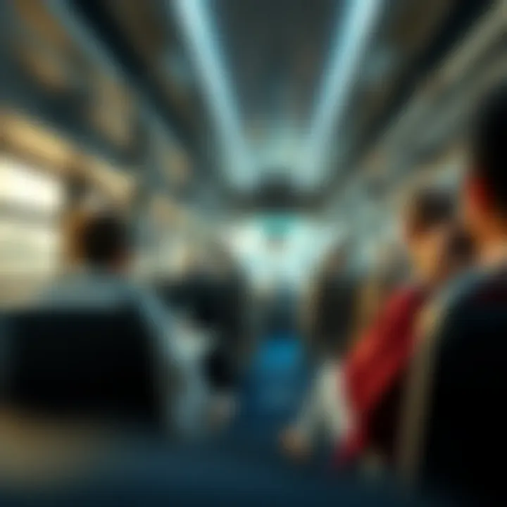 Passengers enjoying onboard amenities during the journey