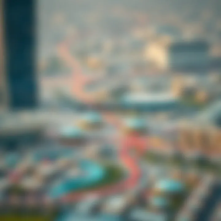 Map highlighting Al Barsha 1's strategic location