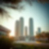 Stunning view of Al Garoub Towers showcasing modern architecture