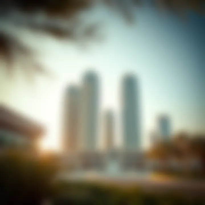 Stunning view of Al Garoub Towers showcasing modern architecture