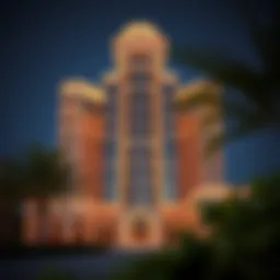 Stunning exterior view of Al Husn Tower 2 showcasing its architectural elegance