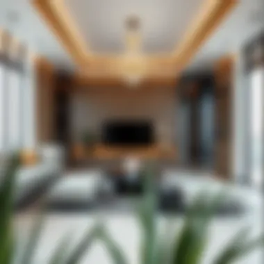 Luxurious interior of a residence within Al Husn Tower 2 highlighting modern design