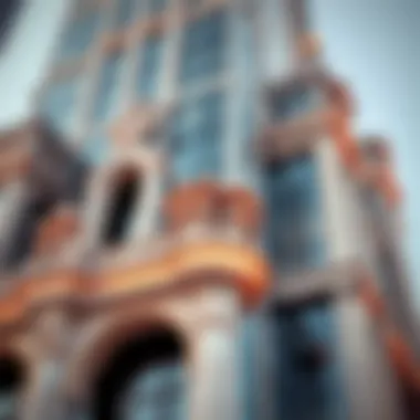 Architectural details of Al Shafar Tower highlighting its unique features