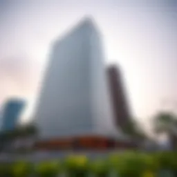 Architectural perspective of Arjaan Office Tower showcasing its modern design