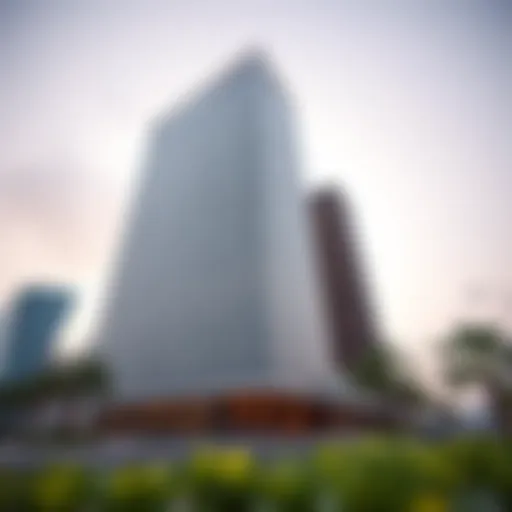 Architectural perspective of Arjaan Office Tower showcasing its modern design