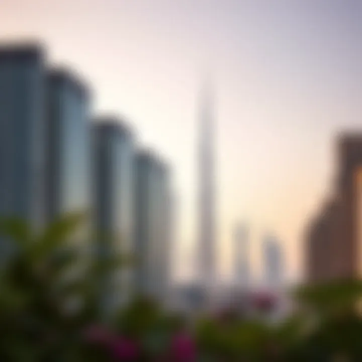 View of Business Bay with Al Shafar Tower as a focal point