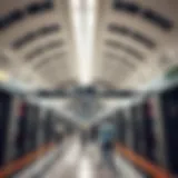 Metro station interior showcasing travelers and signage