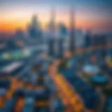Scenic view of Dubai skyline highlighting various neighborhoods