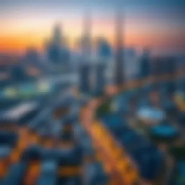 Scenic view of Dubai skyline highlighting various neighborhoods