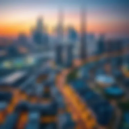 Scenic view of Dubai skyline highlighting various neighborhoods