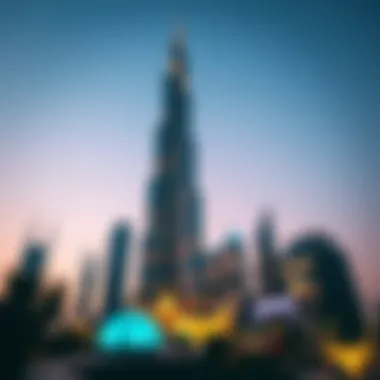 Burj Khalifa at Night A stunning view of the Burj Khalifa lit up against the night sky