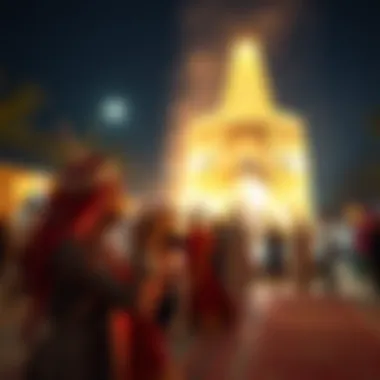An enchanting cultural performance showcasing traditional Emirati art after sunset