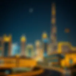 Stunning view of Dubai skyline during Ramadan nights