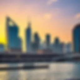 An elegant Dubai skyline showcasing modern architecture