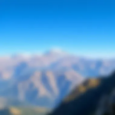 Breathtaking Mountain Vista Majestic mountain range under a clear blue sky