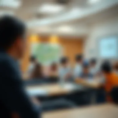 Interactive Learning Environment Classroom setting with engaged students participating in a lesson