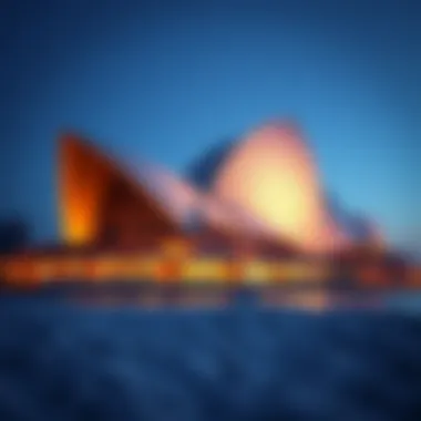 The intricate design of the Dubai Opera House
