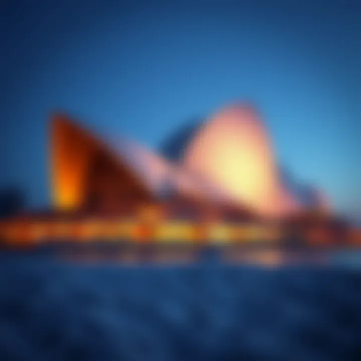 The intricate design of the Dubai Opera House