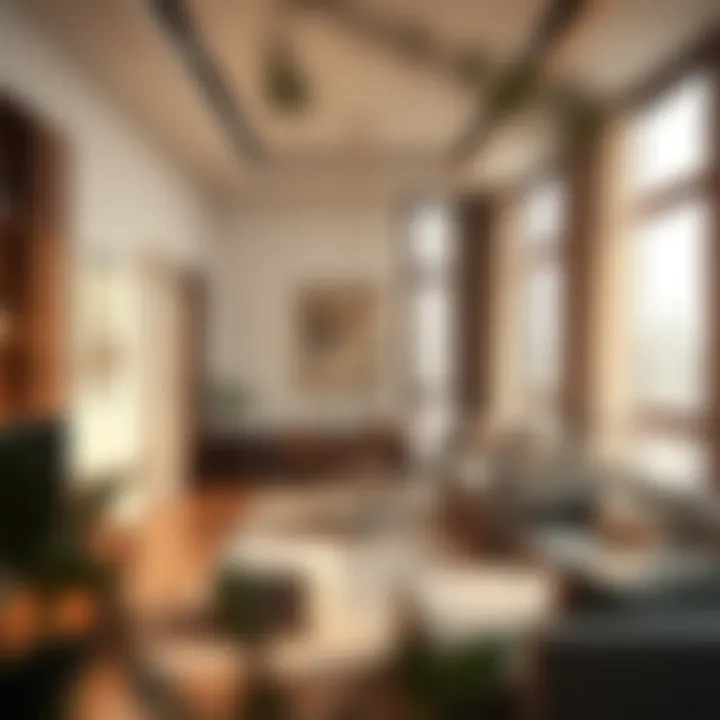 Interior layout of a residential unit in برج النور الشارقة