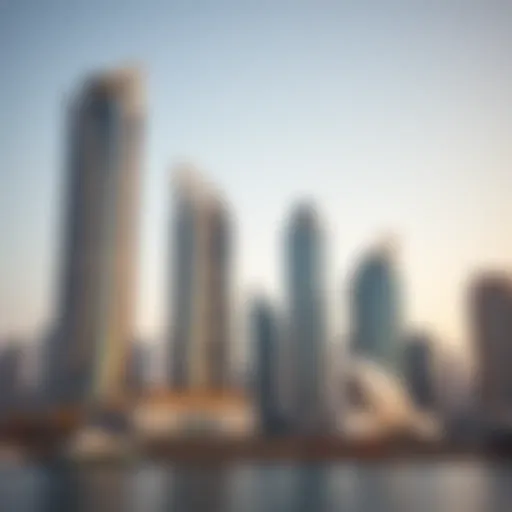 Luxury skyscrapers in Dubai showcasing elegance and modern architecture