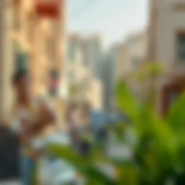 Vibrant local life in Deira neighborhood