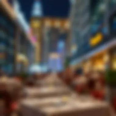Luxury dining experience set against the backdrop of City Walk