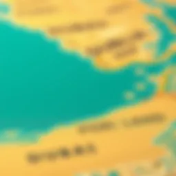Detailed view of Dubai's geographical layout