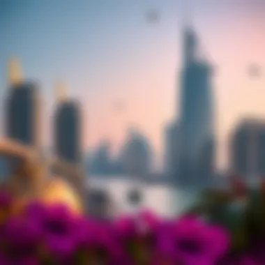 The skyline of Dubai with modern architecture