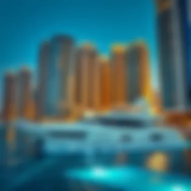 Dubai Marina: A Luxurious Getaway Luxurious yacht sailing in the Dubai Marina