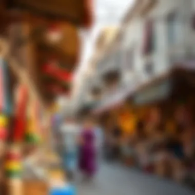 The Charm of a Traditional Souk Traditional souk bustling with vibrant colors and textures
