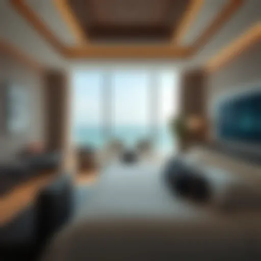 Luxurious beachside hotel room with stunning ocean views