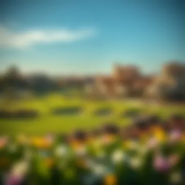 Stunning view of a Dubai golf course surrounded by luxury villas