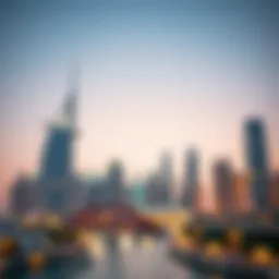 Dubai skyline featuring iconic landmarks