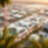 Aerial view of Expo 2020 site showcasing architectural innovations