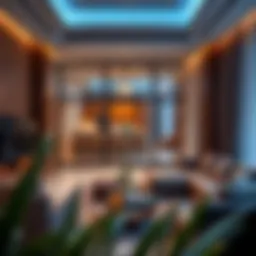 Luxurious hotel apartment living space