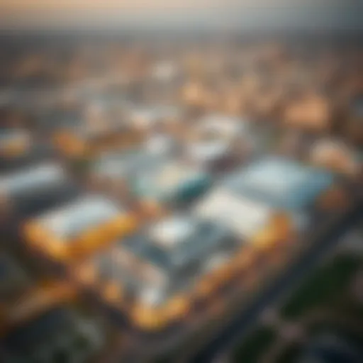 Aerial view of Sharjah's industrial parks showcasing diverse facilities