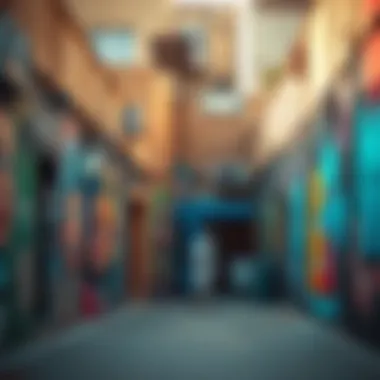 Cultural Expression Through Street Art in Jadaf Vibrant street art reflecting the cultural fusion in Jadaf