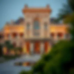 Majestic view of Leebach Palace showcasing its architectural beauty