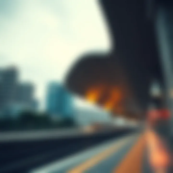 A modern architectural view of Meena Bazaar Metro Station