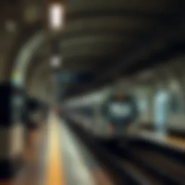 Inside view of Meena Bazaar Metro Station showing transit area