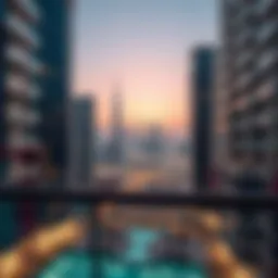 Stunning skyline view of Dubai with modern apartments