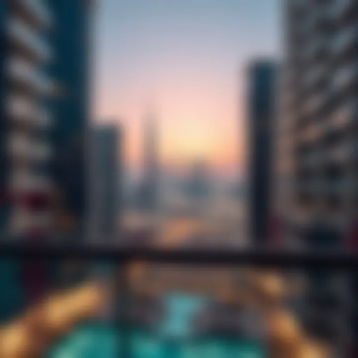 Stunning skyline view of Dubai with modern apartments