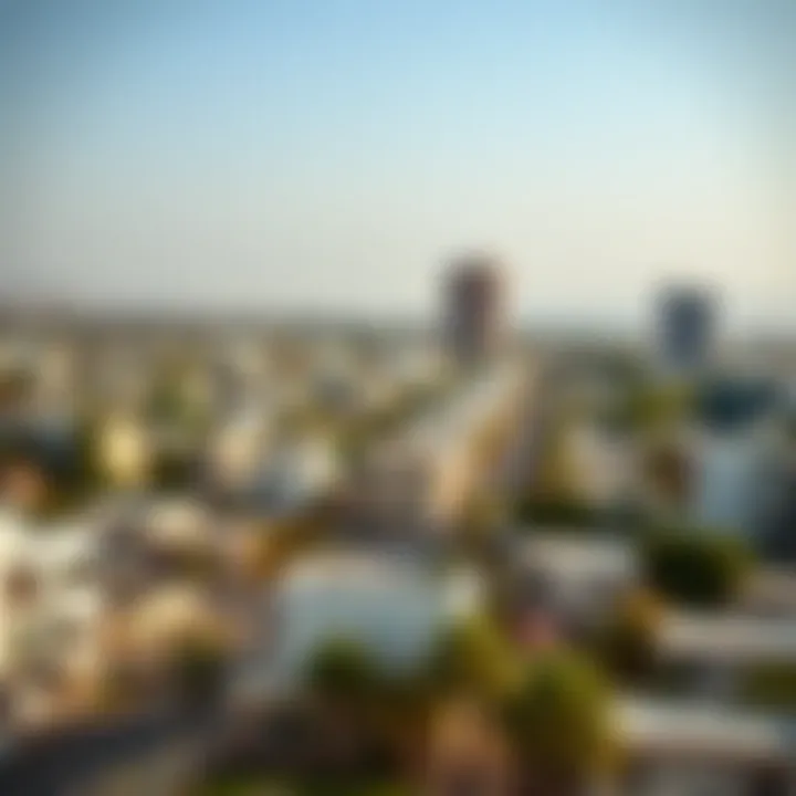Panoramic view of Al Nahda neighborhood highlighting its urban landscape