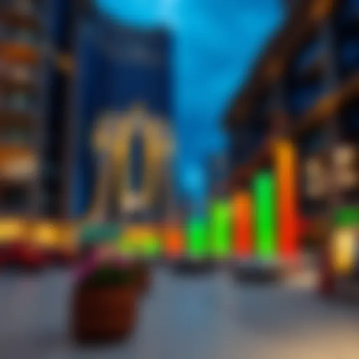 Vibrant market trends chart indicating the growth of real estate in the area