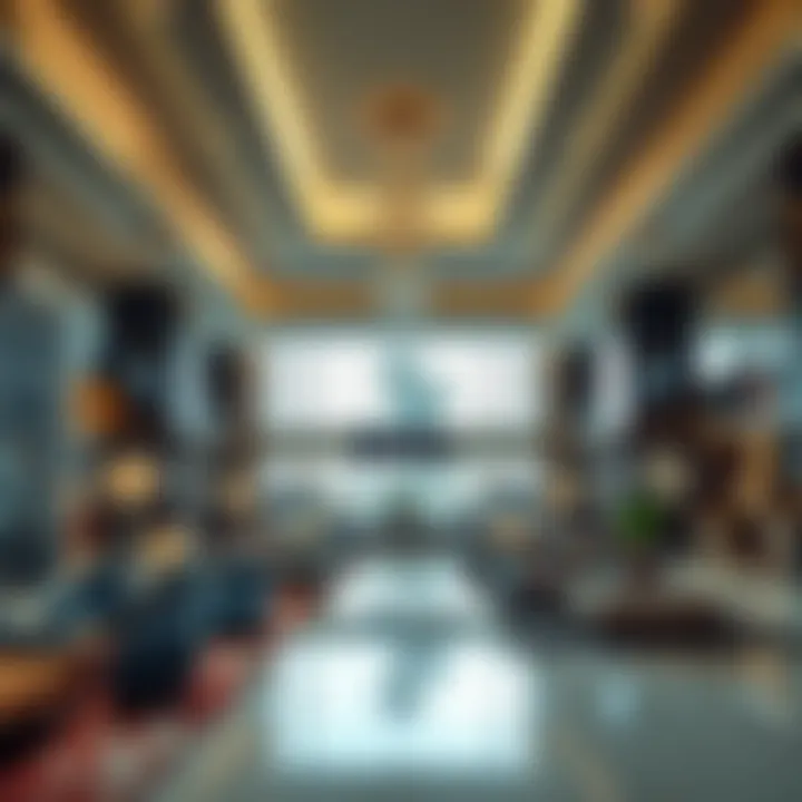 Luxurious lobby interior showcasing modern design