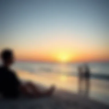 Private Beach Sunset Couples enjoying a serene sunset on a private beach, symbolizing love and tranquility