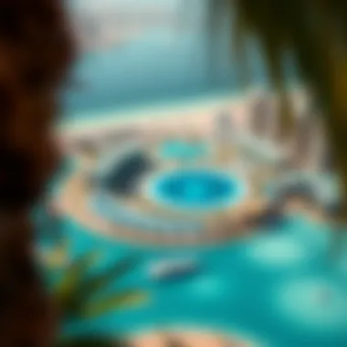 Strategic Location of Blue Lagoon Dubai Aerial view of Blue Lagoon Dubai highlighting its strategic location