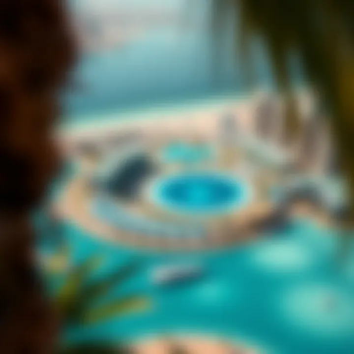 Strategic Location of Blue Lagoon Dubai Aerial view of Blue Lagoon Dubai highlighting its strategic location